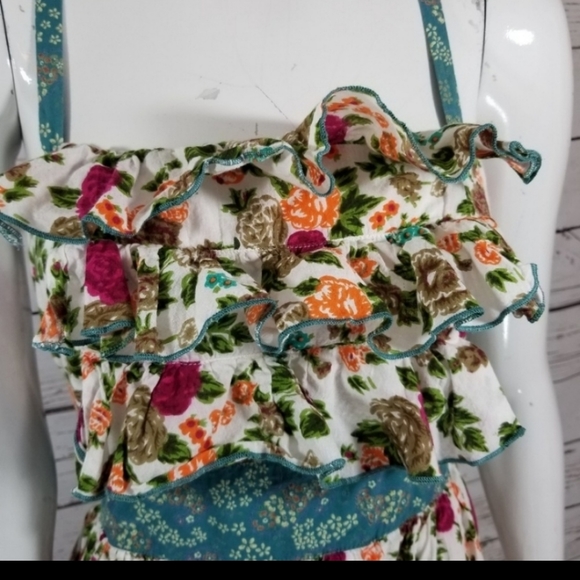DRESS Cottage Prairie Core floral Spaghetti Strap criss cross Size Small - Picture 4 of 7